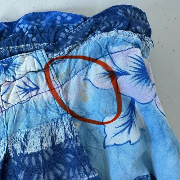 Jams World Pull on Pants Size M Capri Blubiscus Floral - Picture 9 of 12